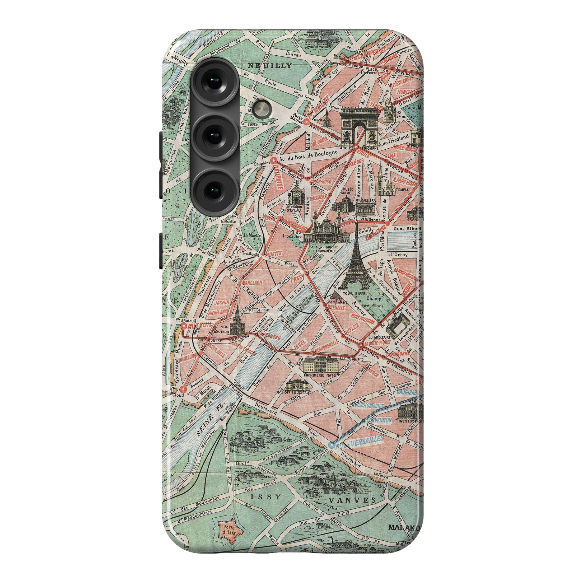 Vintage Paris Map Phone Case